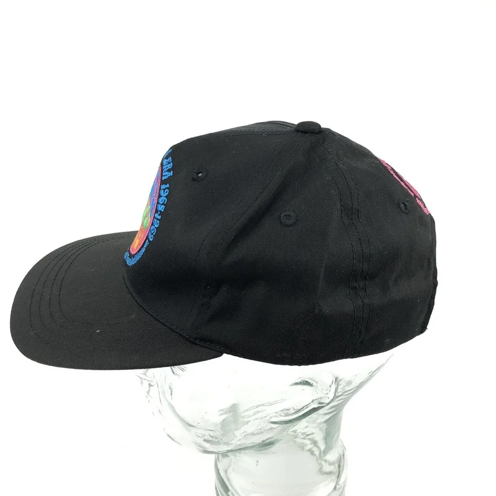 Vintage Rock N Roll Hall of Fame Hat Cap Snap Back Psychedelic Rap Tee 90s Y2K D